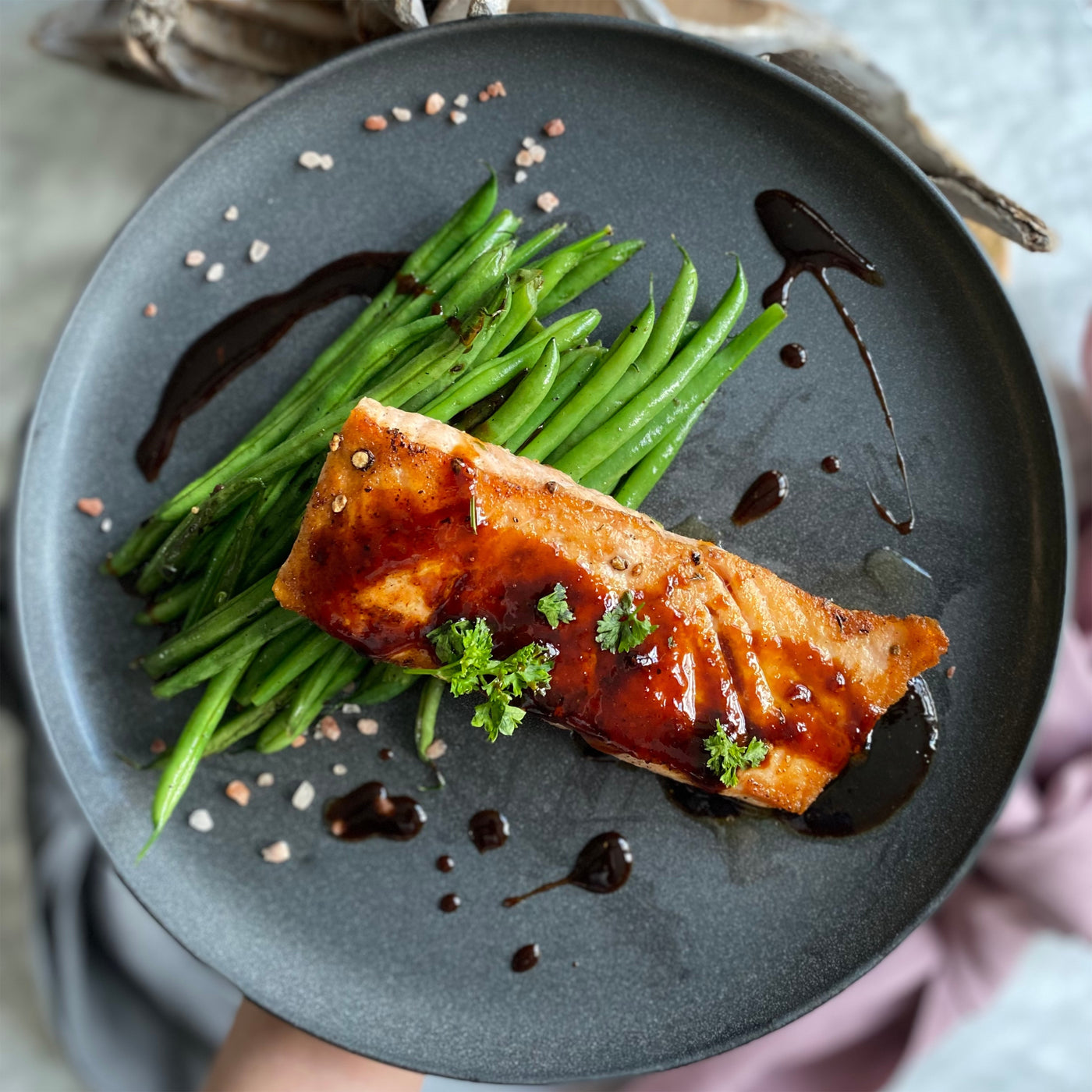 Salmón teriyaki