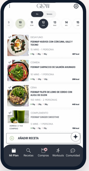 GLOW Low FODMAP · Plan de 6 semanas